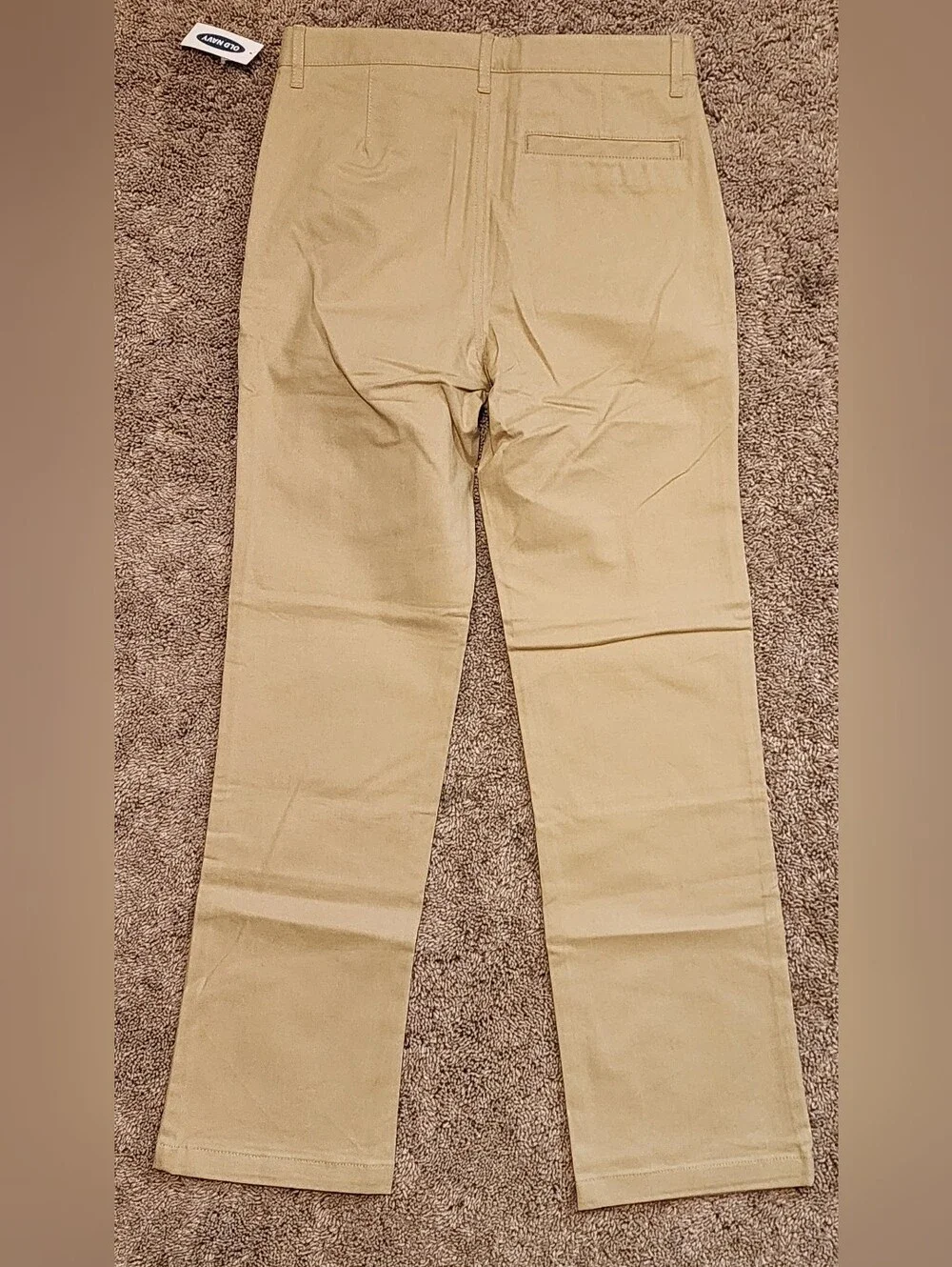 New Old Navy Boys Size 12 Khaki Uniform Pants, Built In Flex Reinforced Knees